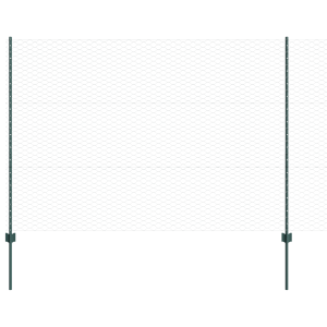 Postes de Cerca  5 pcs U-Channel Verde 150 cm Acero. Cerca Hexagonal  Verde 1.5x10 m Acero H