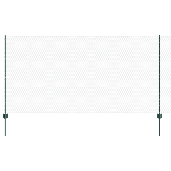 Postes de Cerca  11 pcs U-Channel Verde 120 cm Aço M 2