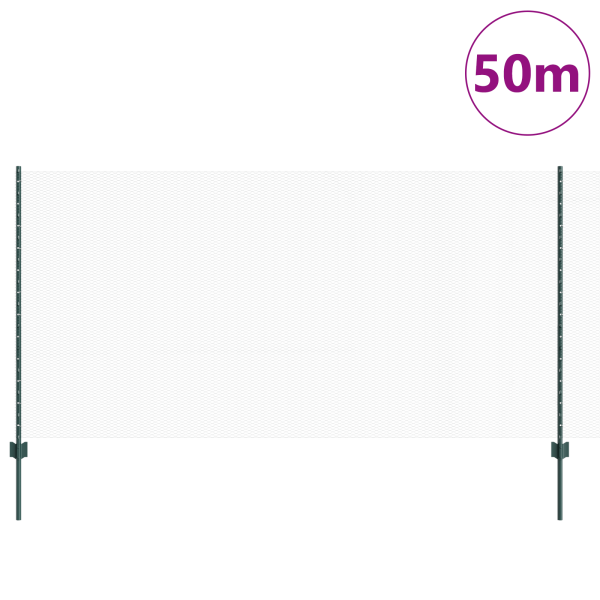 Postes de Cerca  11 pcs U-Channel Verde 120 cm Aço M 3