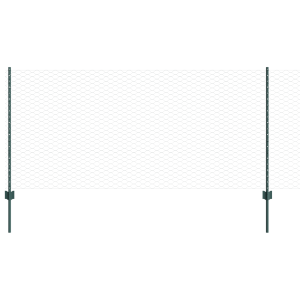 Postes de Cerca  11 pcs U-Channel Verde 100 cm Aço H