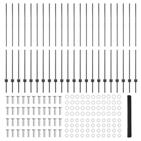 Postes de Cerca  22 pcs U-Channel Cinza 160 cm Aço M 5