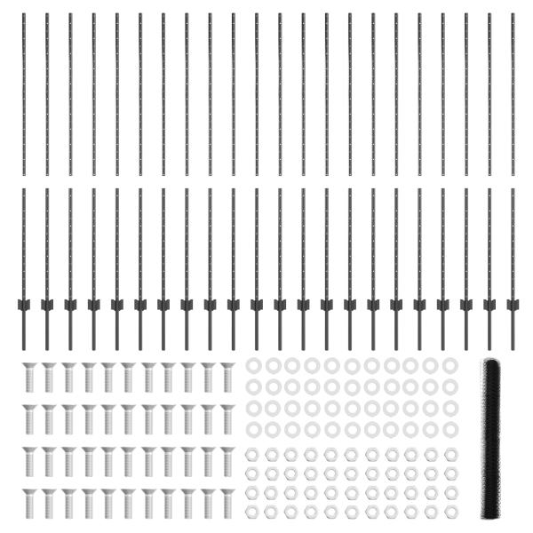 Postes de Cerca  22 pcs Canal U Cinza 160 cm Aço M 5