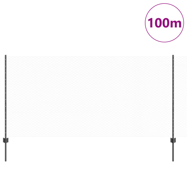 Postes de Cerca  22 pcs U-Channel Cinza 120 cm Aço M 3