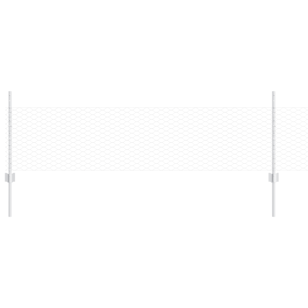 Poste de Cerca 5 pcs U-Channel 60 cm Acero Galvanizado.  Cerca Hexagonal 0.5x10 m Acero Galvanizado M 2