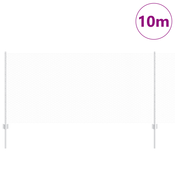 Posts de Cerca  10 pcs U-Channel 100 cm Acero Galvanizado. Cerca Hexagonal  1x10 m Acero Galvanizado M 3