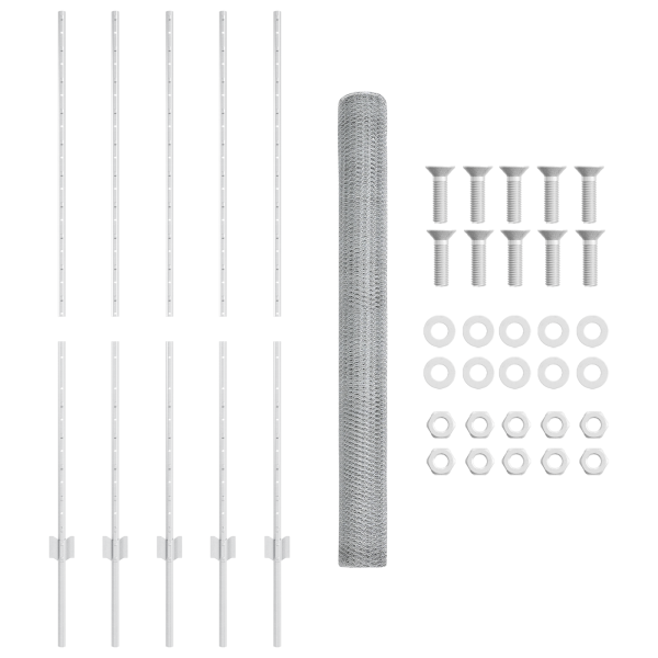 Postes de Cerca  10 pcs U-Channel 140 cm de Aço Galvanizado M 5