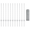 Postes de Cerca 11 pcs U-Channel 80 cm Aço Galvanizado 4