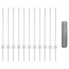 Postes de Cerca 11 pcs Canal U 80 cm Aço Galvanizado 4