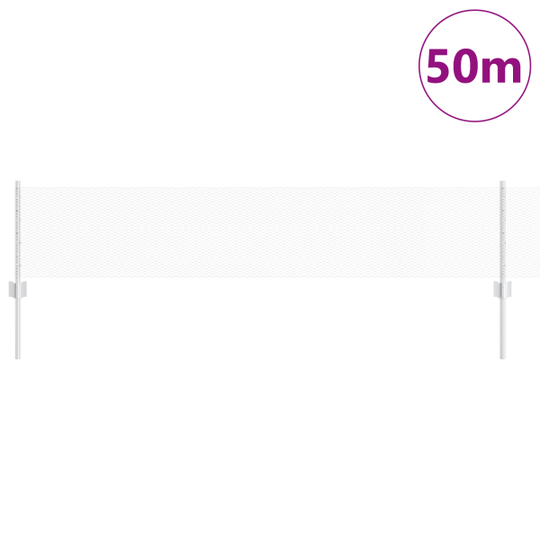 Postes de Cerca  11 pcs U-Channel 40 cm Acero Galvanizado. Cerca Hexagonal  0.4x50 m Acero Galvanizado M 3