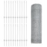 VidaXL postes de cerca 11 pcs U-Channel 80 cm Acero Galvanizado. VidaXL Cerca Hexagonal 0.8x50 m Acero Galvanizado 4