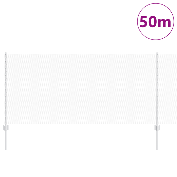 Postes de Cerca 22 pcs U-Channel 100 cm Acero Galvanizado.  Cerca Hexagonal 1x50 m Acero Galvanizado M 3