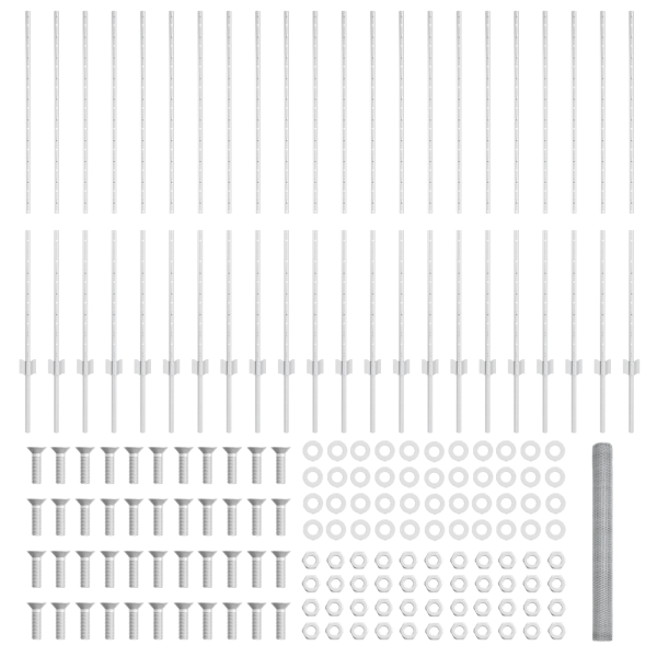 Postes de Cerca  22 pcs U-Channel 140 cm Aço Galvanizado M 5