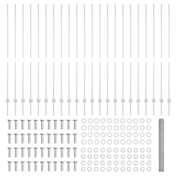 Postes de Cerca  22 pcs U-Channel 150 cm Aço Galvanizado M 5