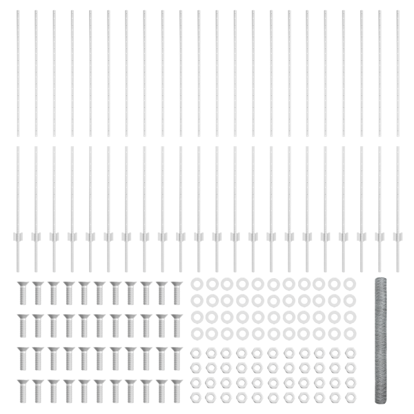 Postes de Cerca  22 pcs U-Channel 160 cm Aço Galvanizado M 5
