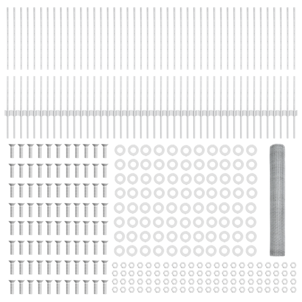 Postes de Cerca  22 pcs U-Channel 100 cm Aço Galvanizado M 5