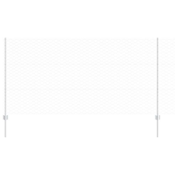 Postes de Cerca  22 pcs U-Channel 120 cm Acero Galvanizado. Cerca Hexagonal  1.2x100 m Acero Galvanizado M 2