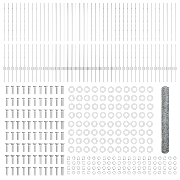 Postes de Cerca  22 pcs U-Channel 120 cm Aço Galvanizado M 5