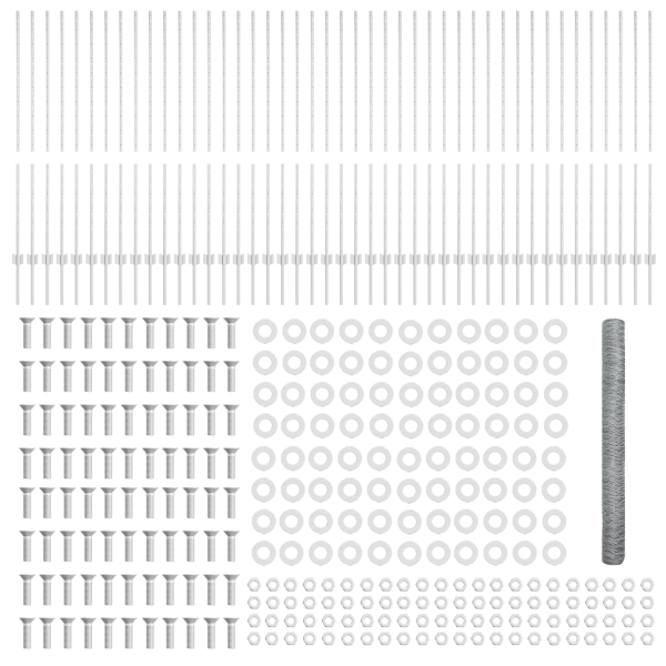 Publicaciones de Cerca  22 pcs U-Channel 140 cm Acero Galvanizado. Cerca Hexagonal  1.4x100 m Acero Galvanizado M 5