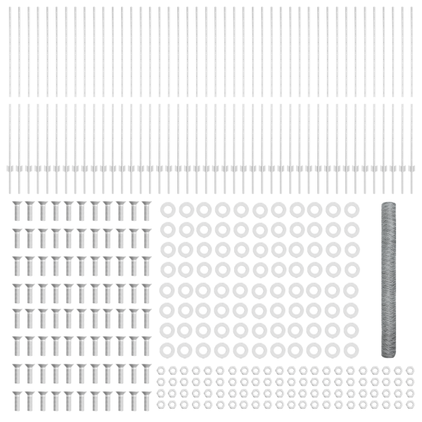 Postes de Cerca 22 pcs U-Channel 150 cm Aço Galvanizado M 5