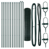 Euro Fence con 13 postes 1.2x25 m de acero galvanizado verde 4