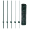 Cerca Euro  con 5 postes en U Verde 1x10 m Acero 5