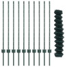 Cerca de Malla  con 10 postes U Verde 1x10 m Acero 5