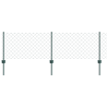 Cerca de Eslabones de Cadena  con 10 Postes U Verde 0.6x10 m Acero 2