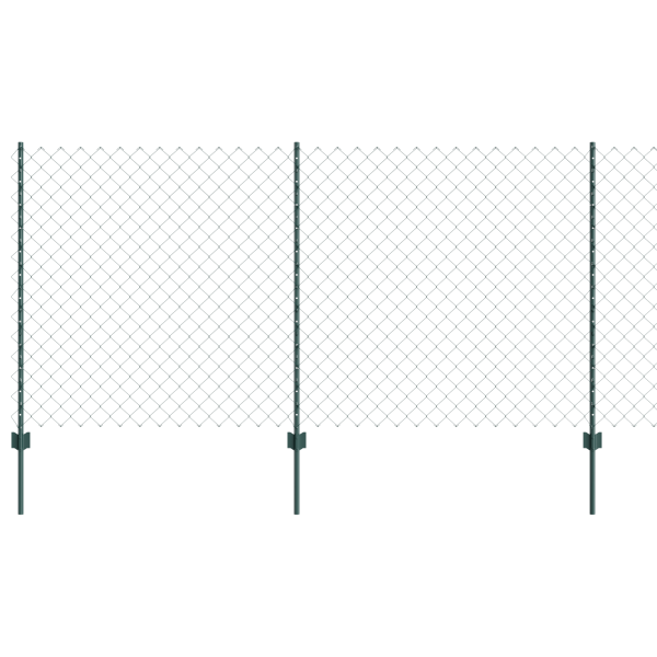 Cerca de Cadena  con 10 Poste U Verde 1.2x10 m de Acero M 2