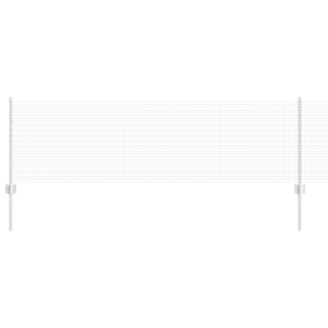 Cerca de Arame Soldado com 5 Postes em U Prateados 0.6x10 m Aço H