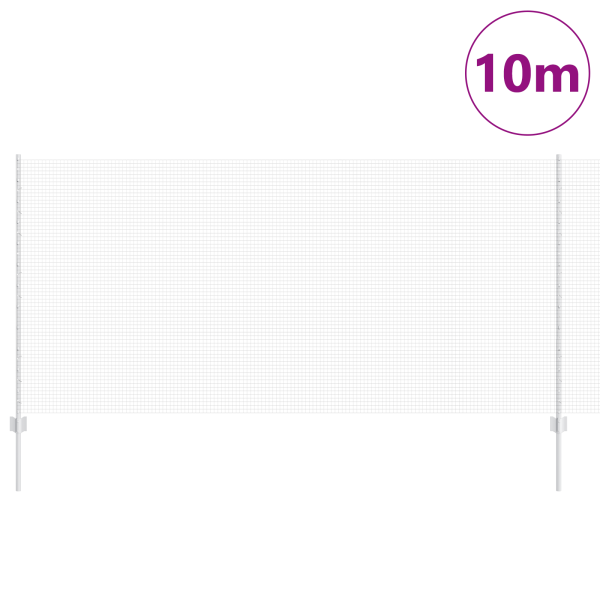 Cerca de Fio Soldado com 10 Postes U Prata 1.2x10 m Aço M 3