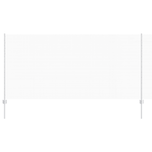 Cerca de Fio Soldado com 10 Postes em U Prateada 1.2x10 m de Aço M 2