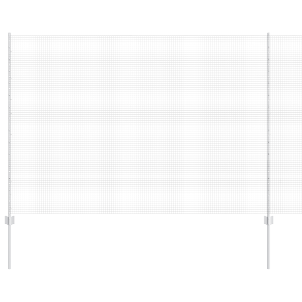 Cerca de Fio Soldado com 10 Postes U Prateado 1.6x10 m Aço M 2