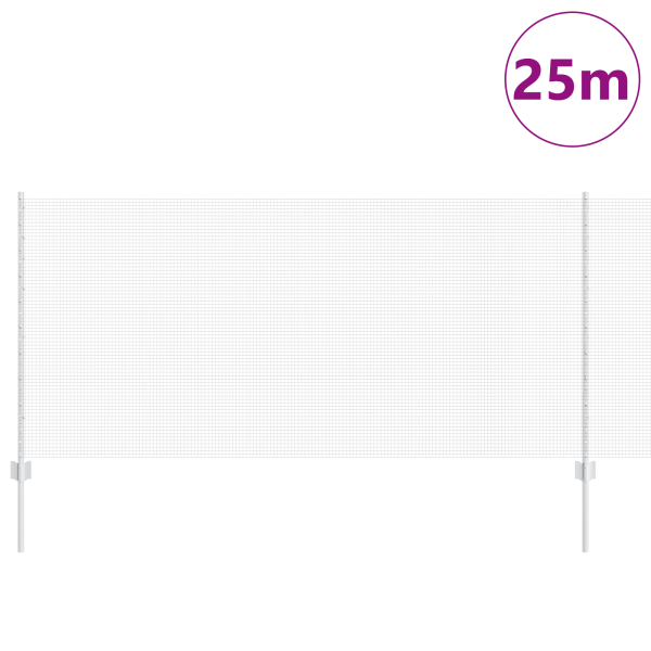 Cerca de Arame Soldado com 22 Postes U Prateado 1x25 m Aço M 3