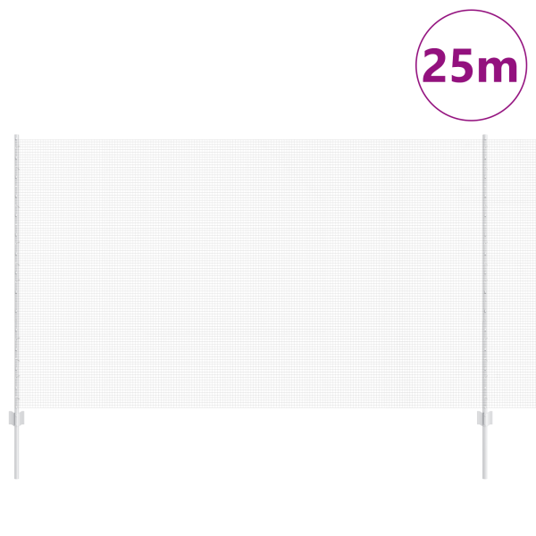 Cerca de Fio Soldado com 22 Postes U Prata 1.4x25 m Aço M 3