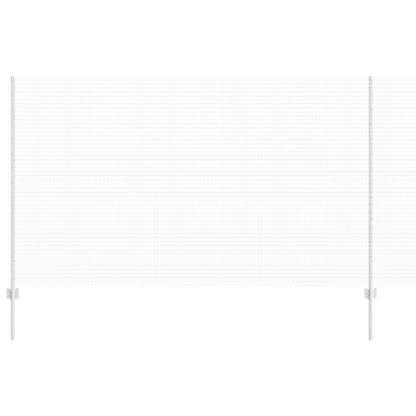 Cerca de Arame Soldado com 22 Postes U Prata 1.4x25 m Aço M 2