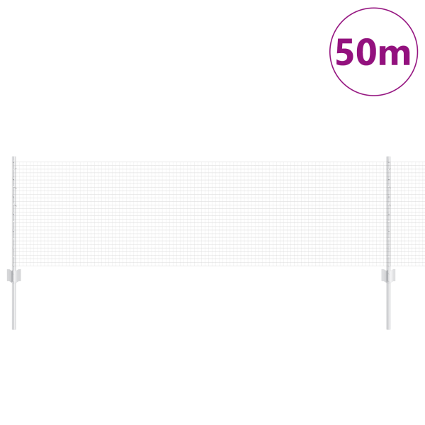 Cerca de Alambre Soldado  con 22 Poste U Plata 0.6x50 m Acero M 3