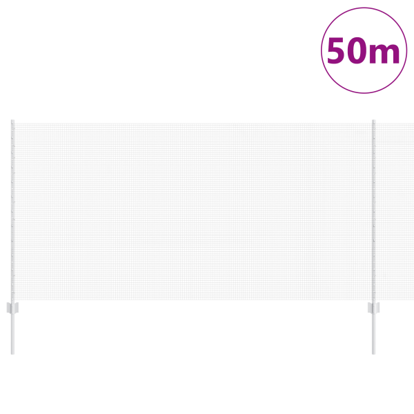 Cerca de Fio Soldado com 44 Postes em U Prata 1.2x50 m Aço M 3