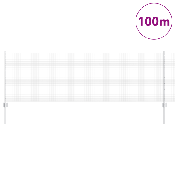 Cerca de Fio Soldado com 44 U Posts Prata 0.8x100 m Aço M 3