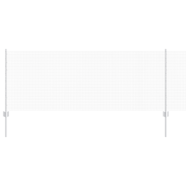 Valla de Alambre Soldado  con 44 U Postes Plateados 0.8x100 m Acero M 2