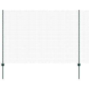 Juego de Cercas  Set de 2 Verde Metal 25 x 1.5 m Duradero H