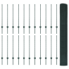 Cerca de Alambre Soldado con 22 postes U Verde 1x50 m Acero 4