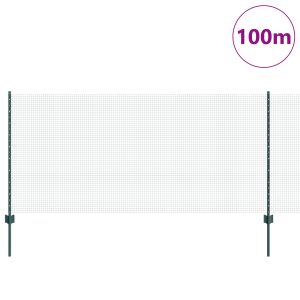 Cerca de Arame Soldado com 44 Postes U Verde 1x100 m Aço H