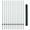 Postes de Valla  11 pcs U-Channel Verde 140 cm Acero. Valla Hexagonal  Verde 1.4x25 m Acero 4