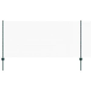 Postes de Valla  11 pcs U-Channel Verde 100 cm Acero. Valla Hexagonal  Verde 1x50 m Acero H