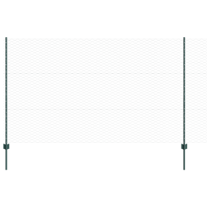 Postes de Cerca  11 pcs U-Channel Verde 140 cm Aço H
