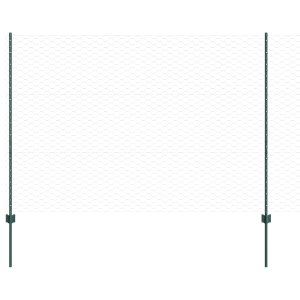Postes de Cerca  11 pcs U-Channel Verde 150 cm Aço H