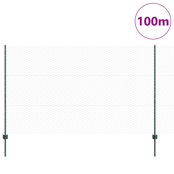 Posts de Cerca  11 pcs U-Channel Verde 140 cm Aço M 3