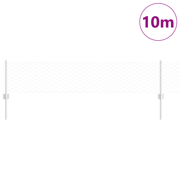 Postes de Cerca 5 pcs U-Channel 40 cm Aço Galvanizado M 3