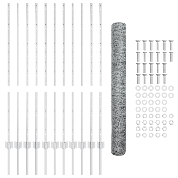 Set de Valla de Jardín  2 Piezas Acero galvanizado 25 x 1.2 m M 5