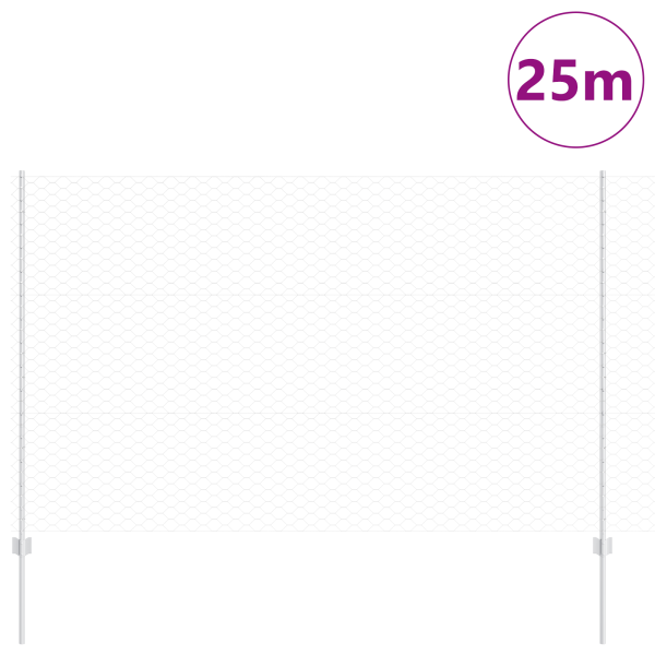 Conjunto de Cerca de Jardim Galvanizada Conjunto de 2 Aço Galvanizado M 3